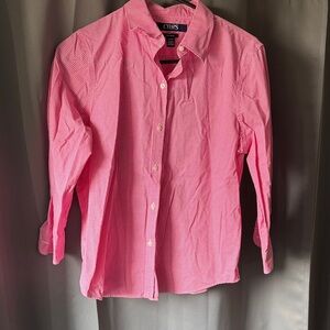 Chaps Women’s Pink Gingham Button Down Shirt